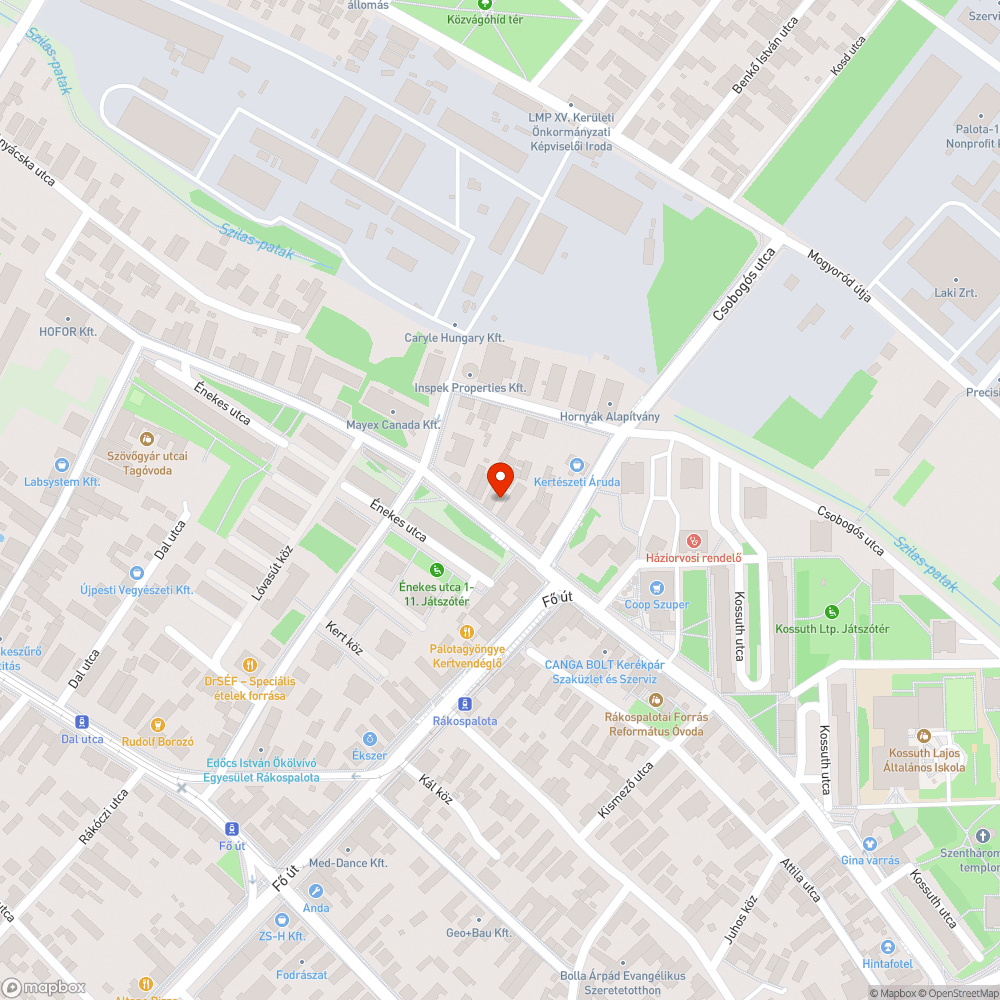 Énekes utca 6 - mély kátyúk bejelentés helye