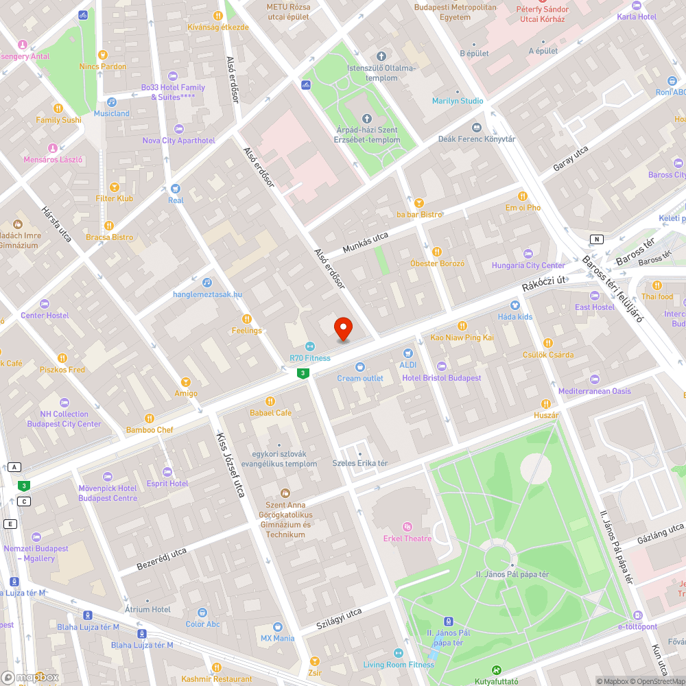 Törött pad bejelentés helye