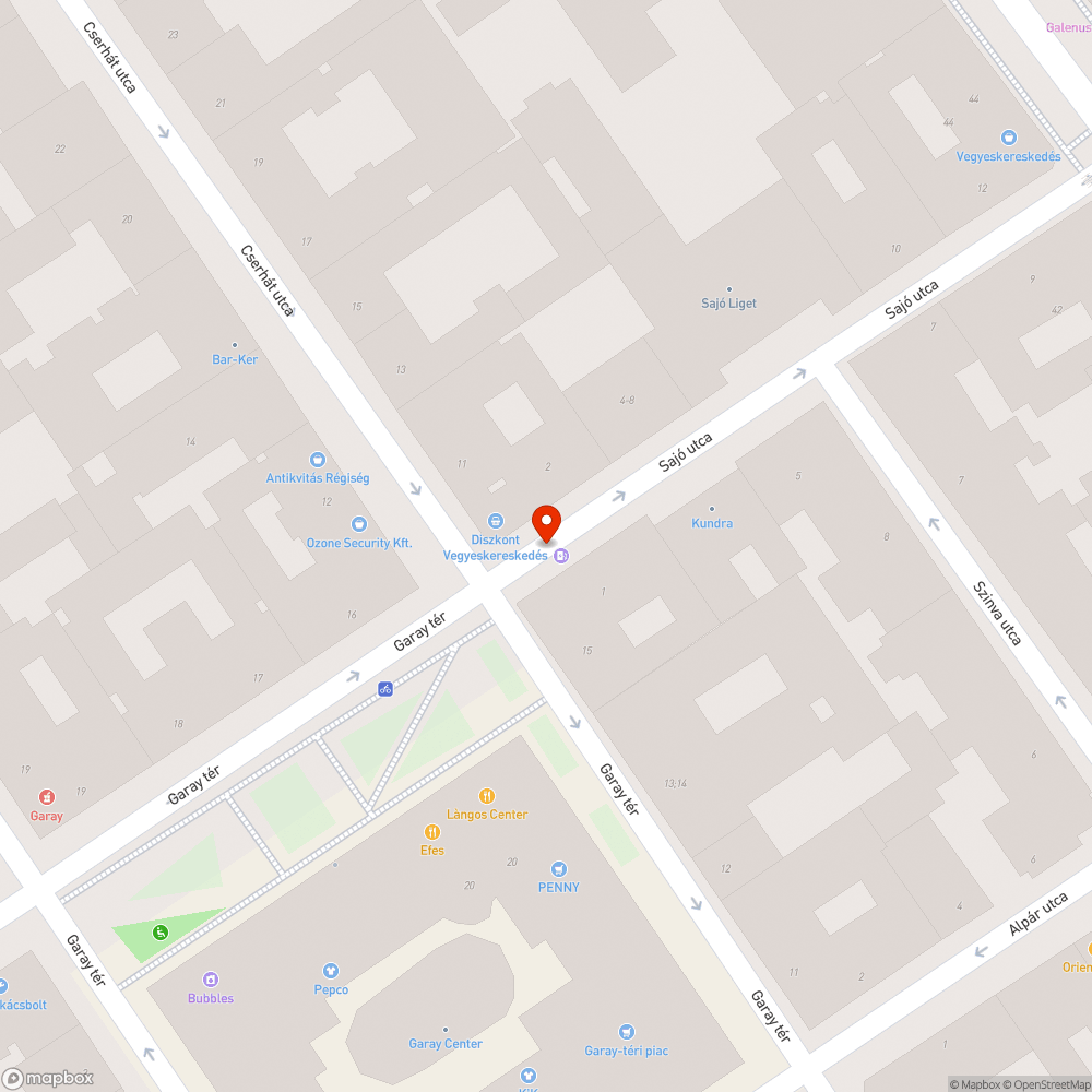 Eltömődött csatornalefolyó bejelentés helye