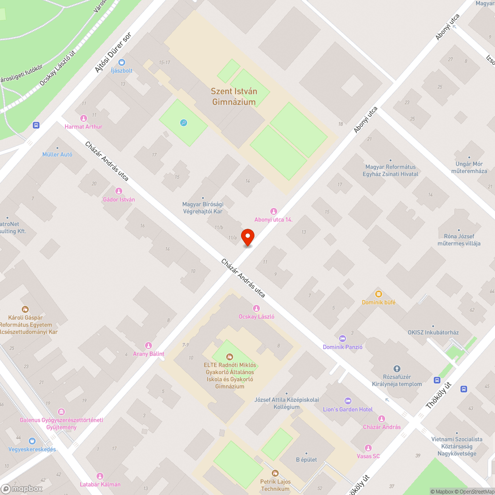 Eltömődött csatornalefolyó bejelentés helye