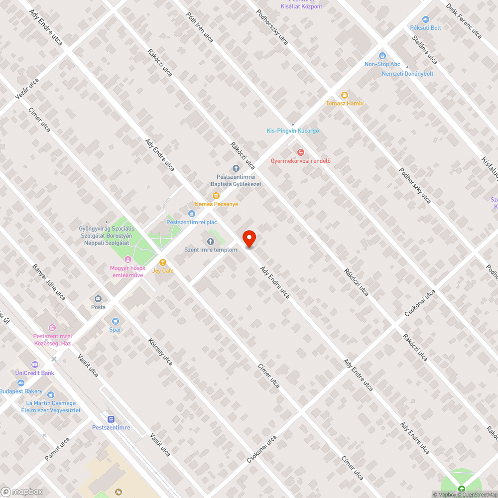 Út alámosás bejelentés helye