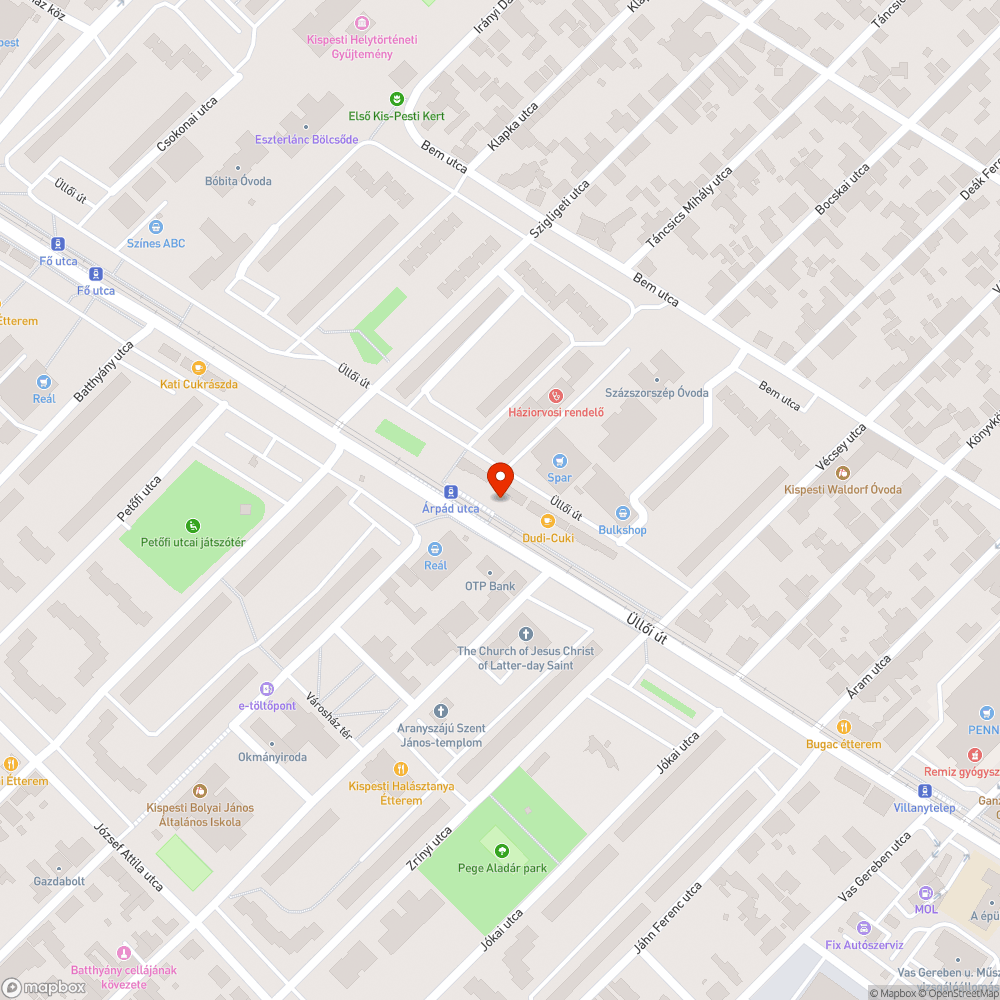 Kidőlt fa bejelentés helye