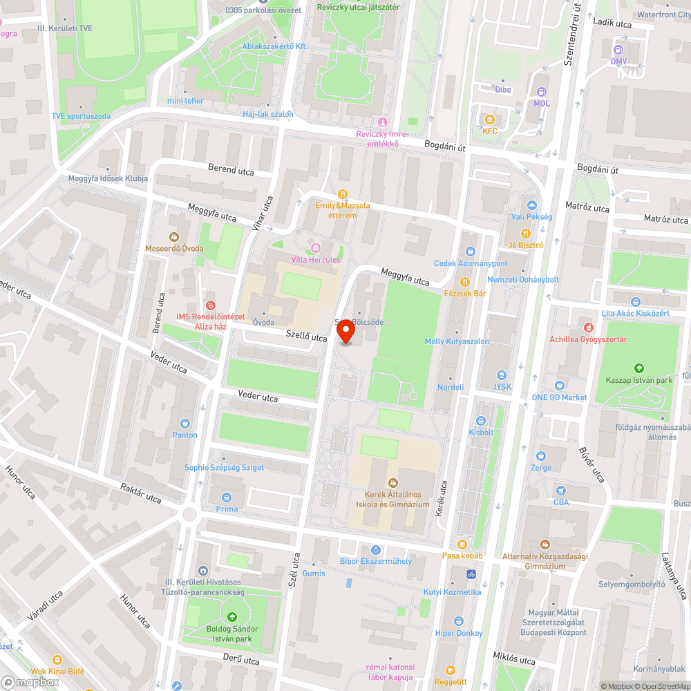 Leszakdó ág bejelentés helye