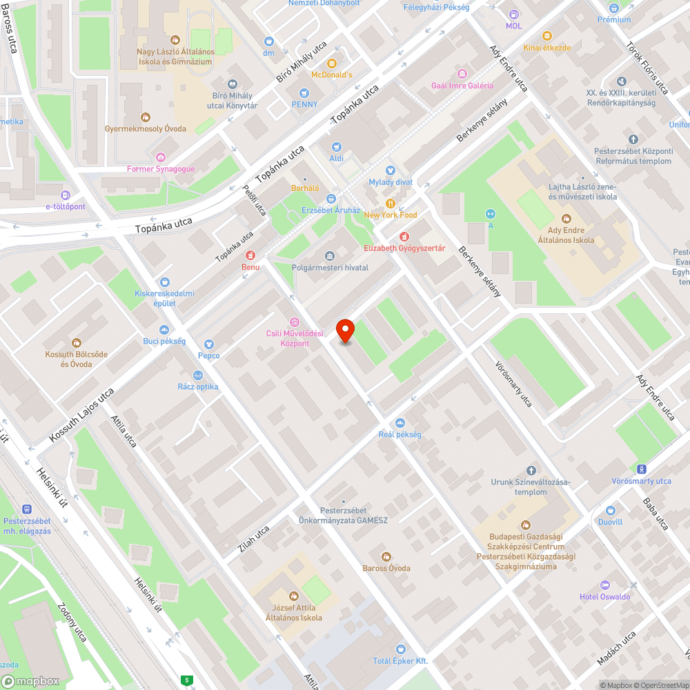 Több kátyú bejelentés helye