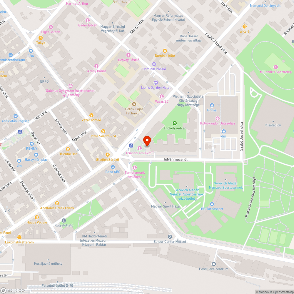 Megsüllyedt járda bejelentés helye