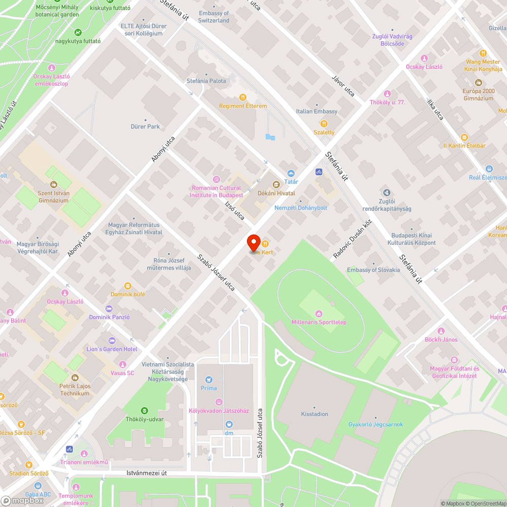 Kidőlt fa bejelentés helye