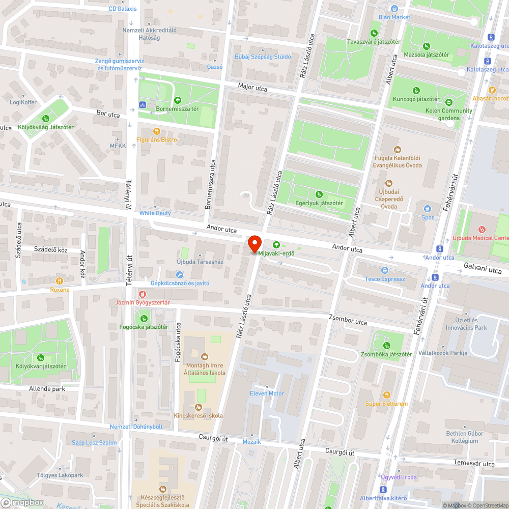 Kiszáradt fa bejelentés helye