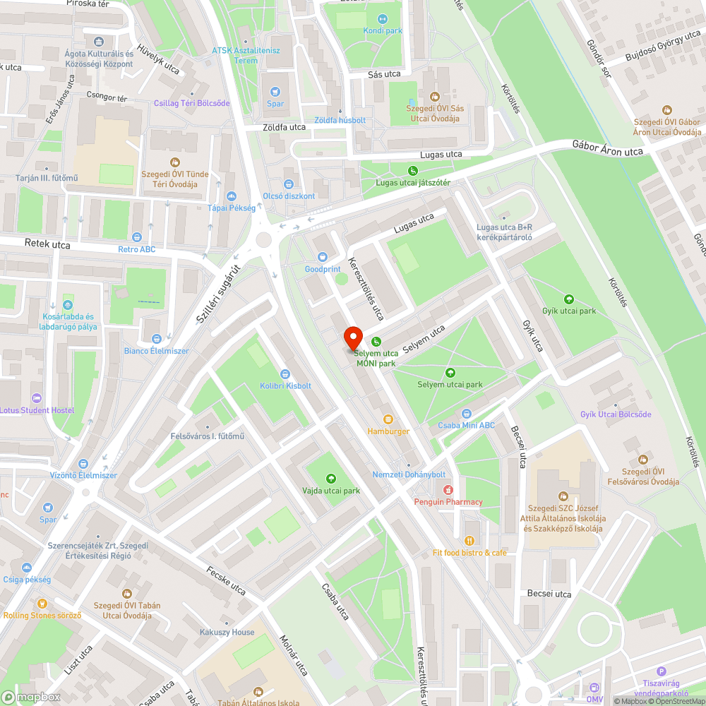 Elég nagy méretű kátyú bejelentés helye