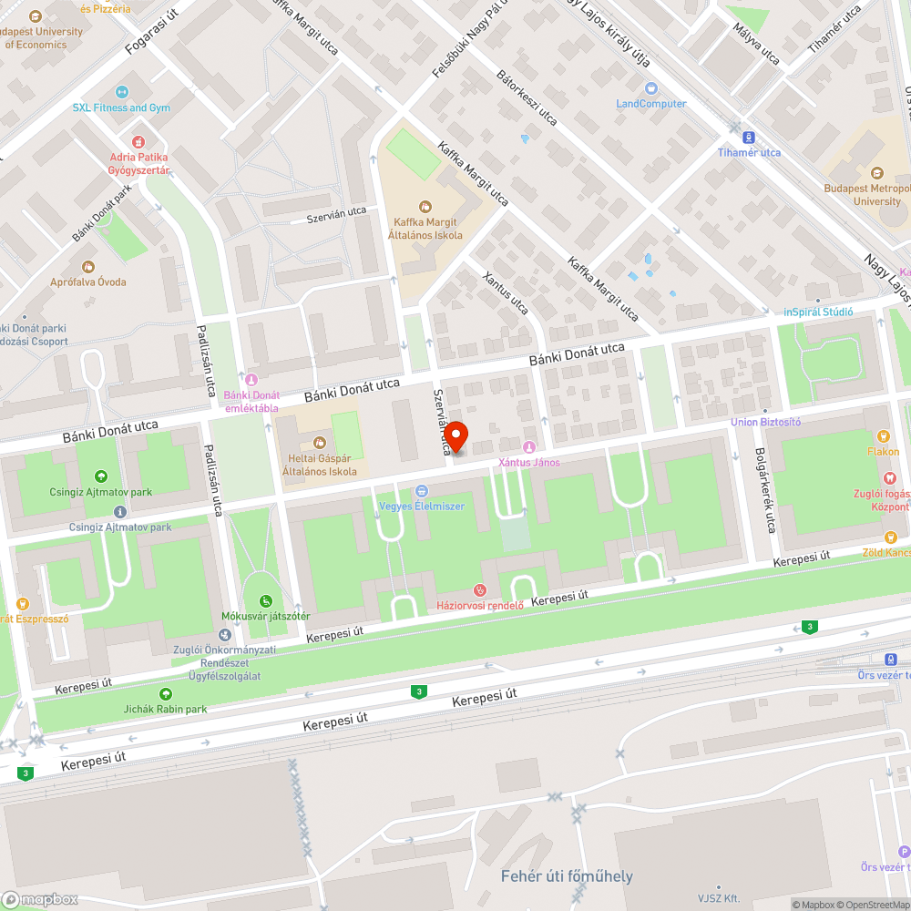 Befejezetlen járda bejelentés helye