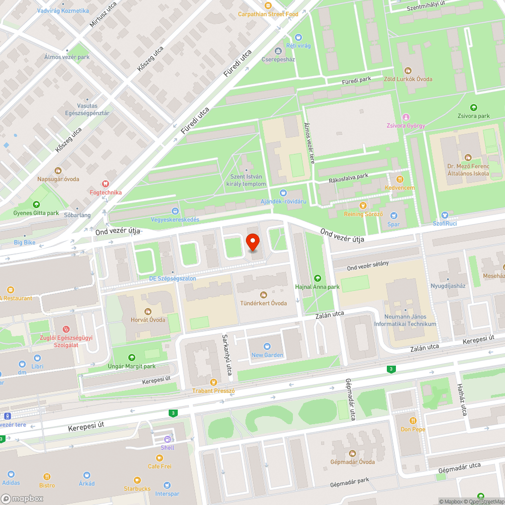 Hangos Budapest Park bejelentés helye