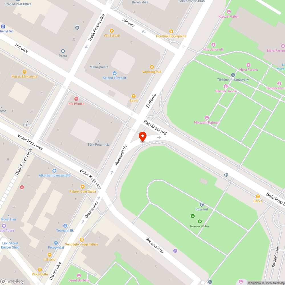 Kidöntött poller - Belvárosi híd/Oskola utca sarka bejelentés helye