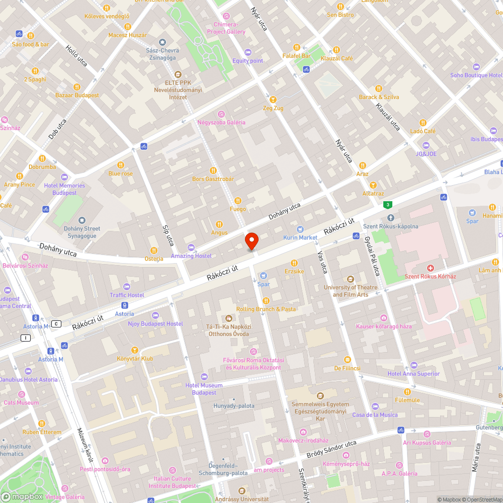 Rákóczi és Kazinczy sarka bejelentés helye