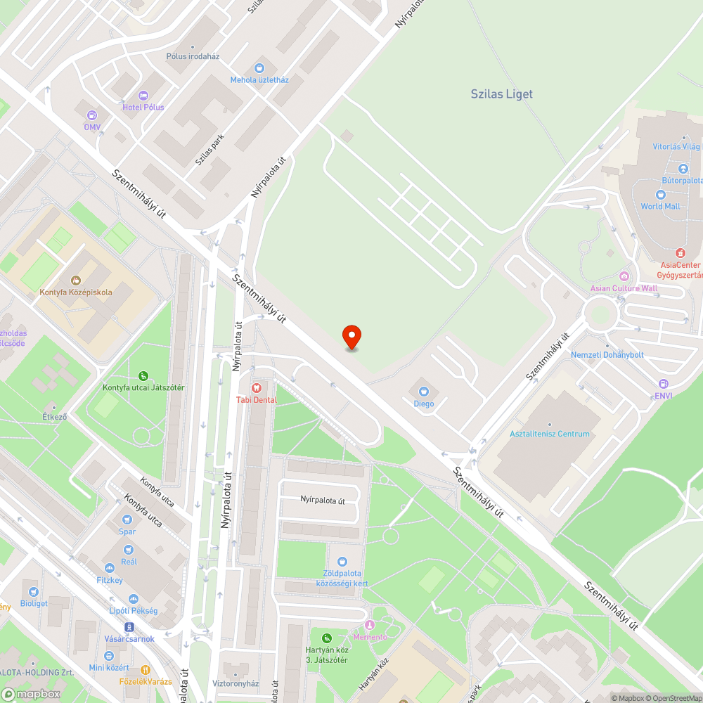 Járdára nőtt bejelentés helye