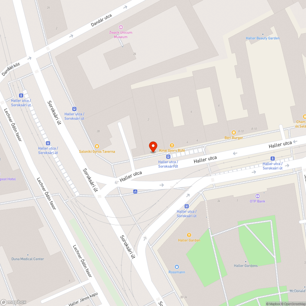 Leszakadt utcai szemetes tároló bejelentés helye