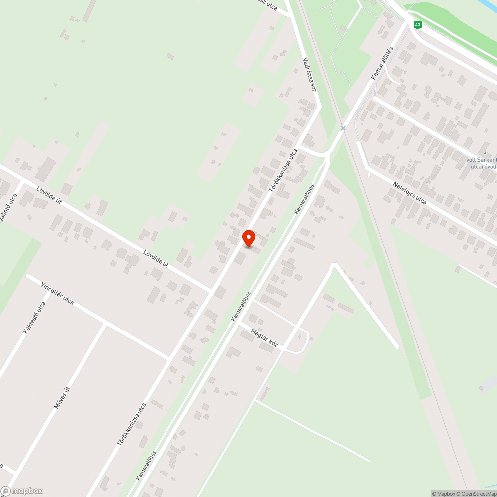 Veszélyes kátyú a Törökkanizsa utcában bejelentés helye