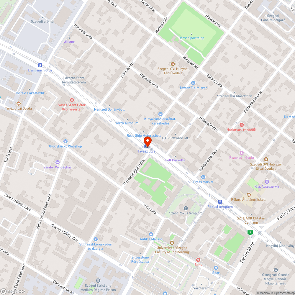 Rég nem aktuális vonalhálózati térképek - Tavasz utca bejelentés helye