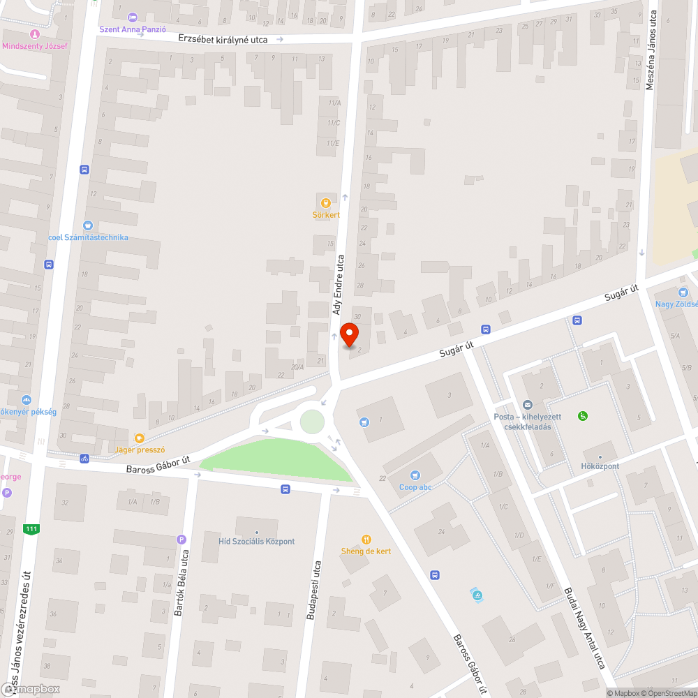 Olvashatatlan utcanévtábla bejelentés helye