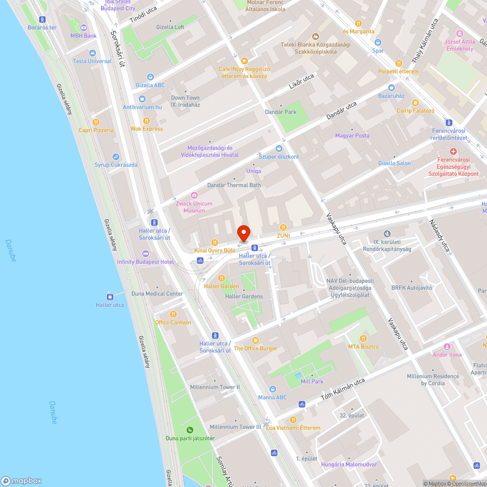 Haller - Soroksári villamosmegállóban graffiti bejelentés helye