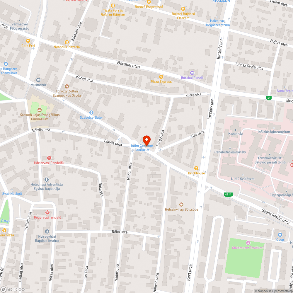 Balesetveszély a kerékpárúton bejelentés helye