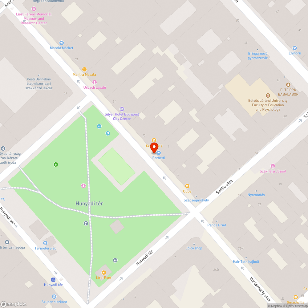 A járda a gyalogosoké! bejelentés helye