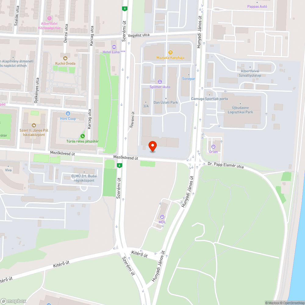 Egysávos bejelentés helye