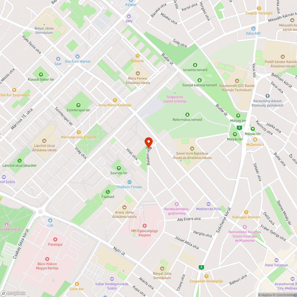 Mély kátyú bejelentés helye