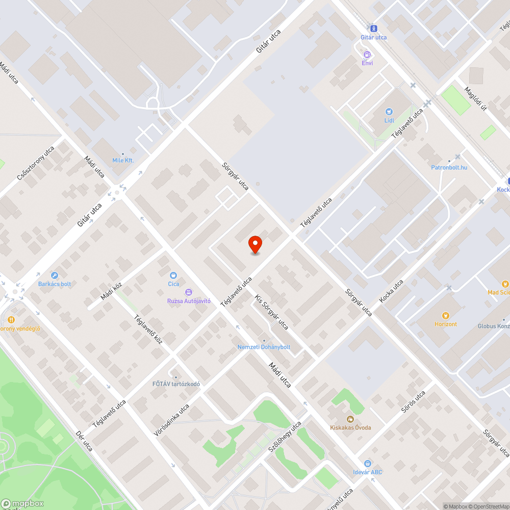 Felpúposodott, széttört járda bejelentés helye