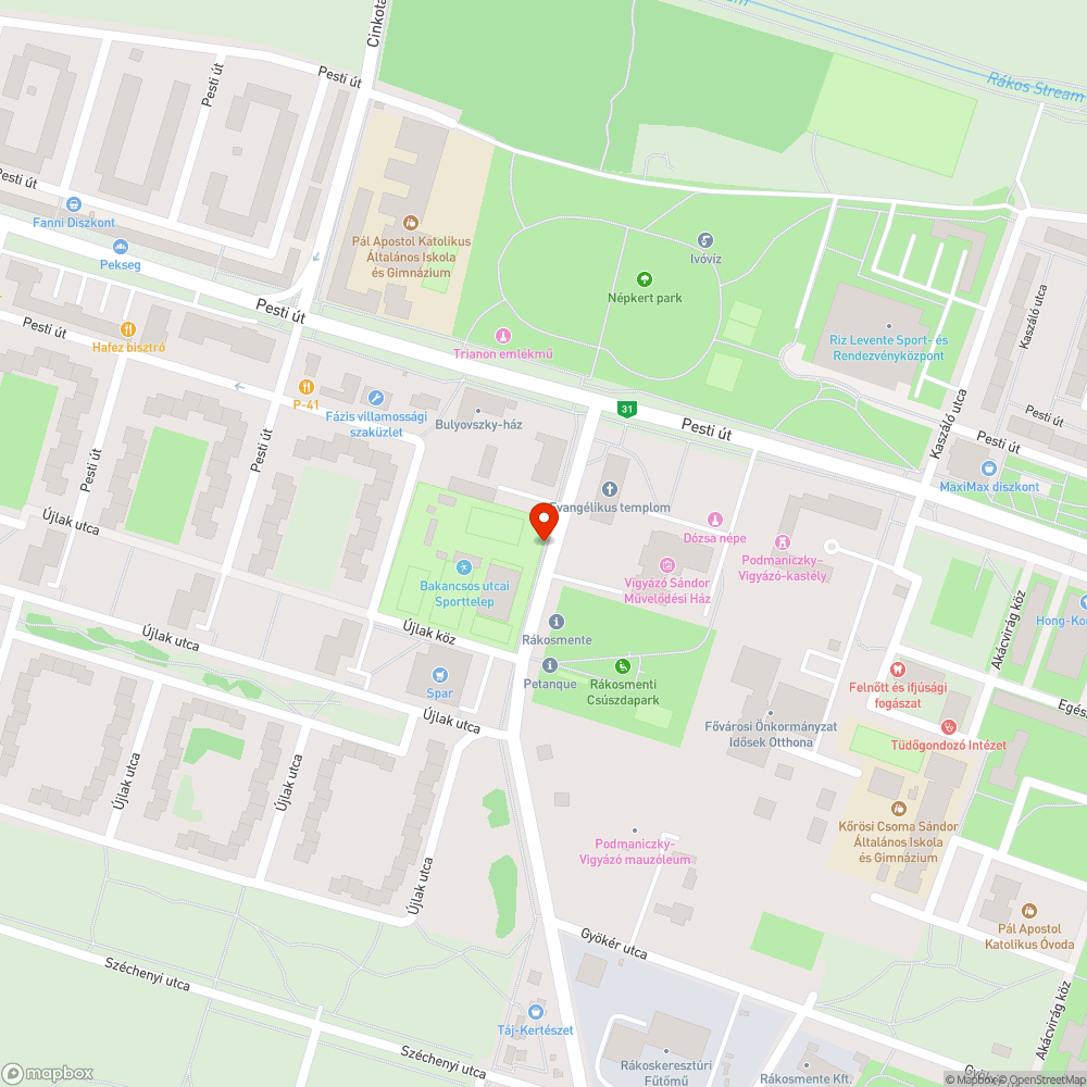 Rossz járda bejelentés helye