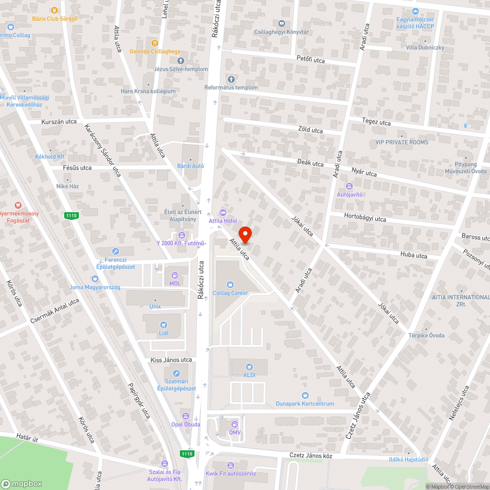 Beszakadt úttest a III. Ker Attila utcában bejelentés helye