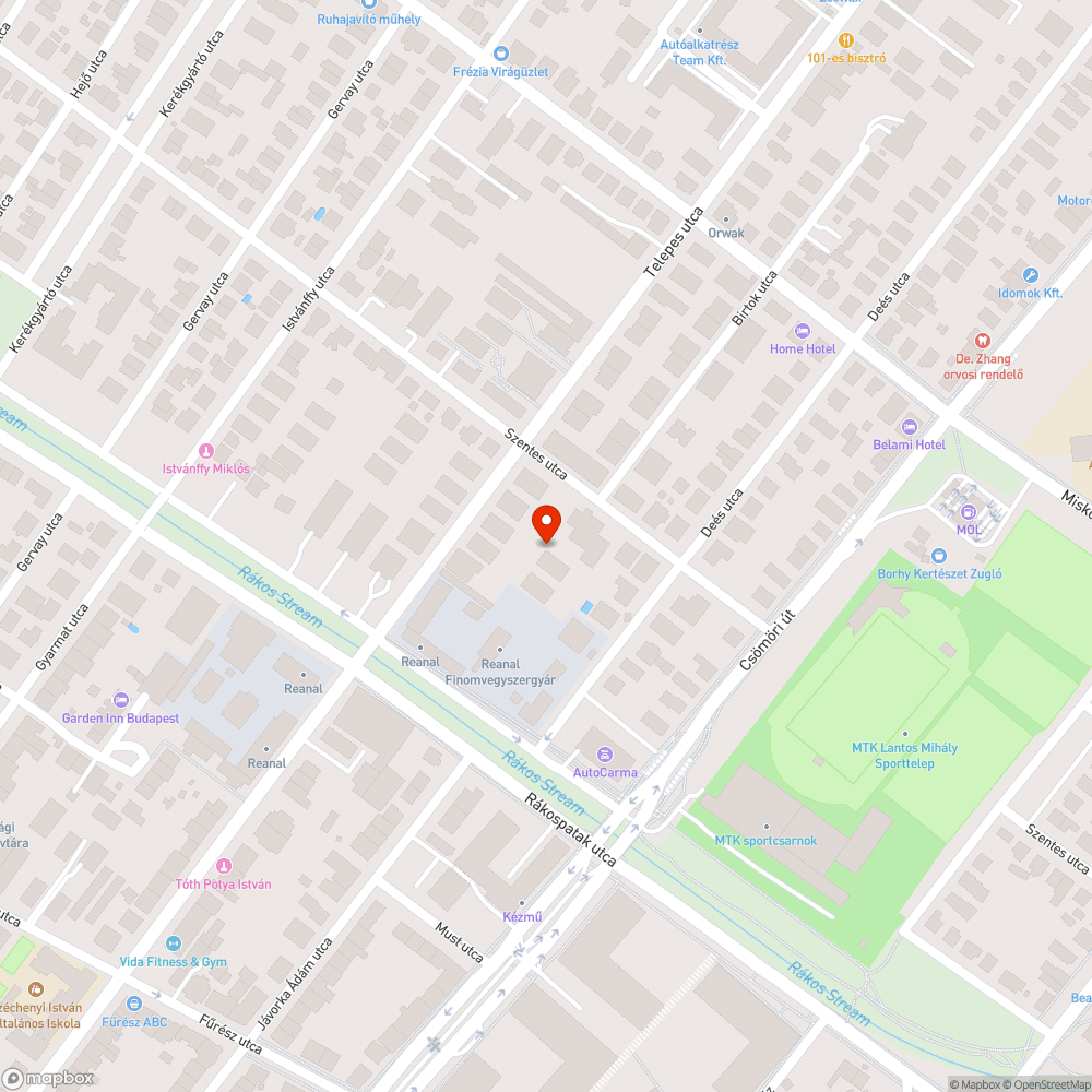 Szúnyog bejelentés helye