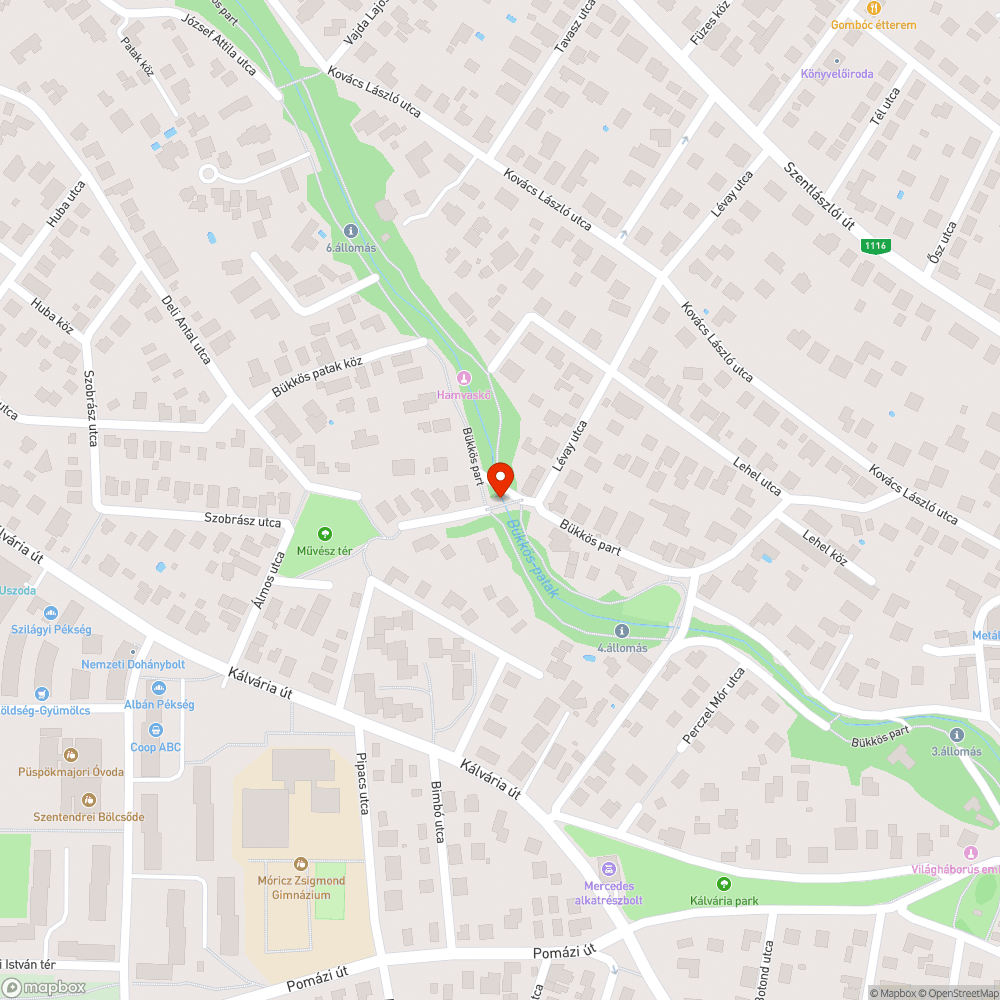 Használhatatlan macskaköves út bejelentés helye