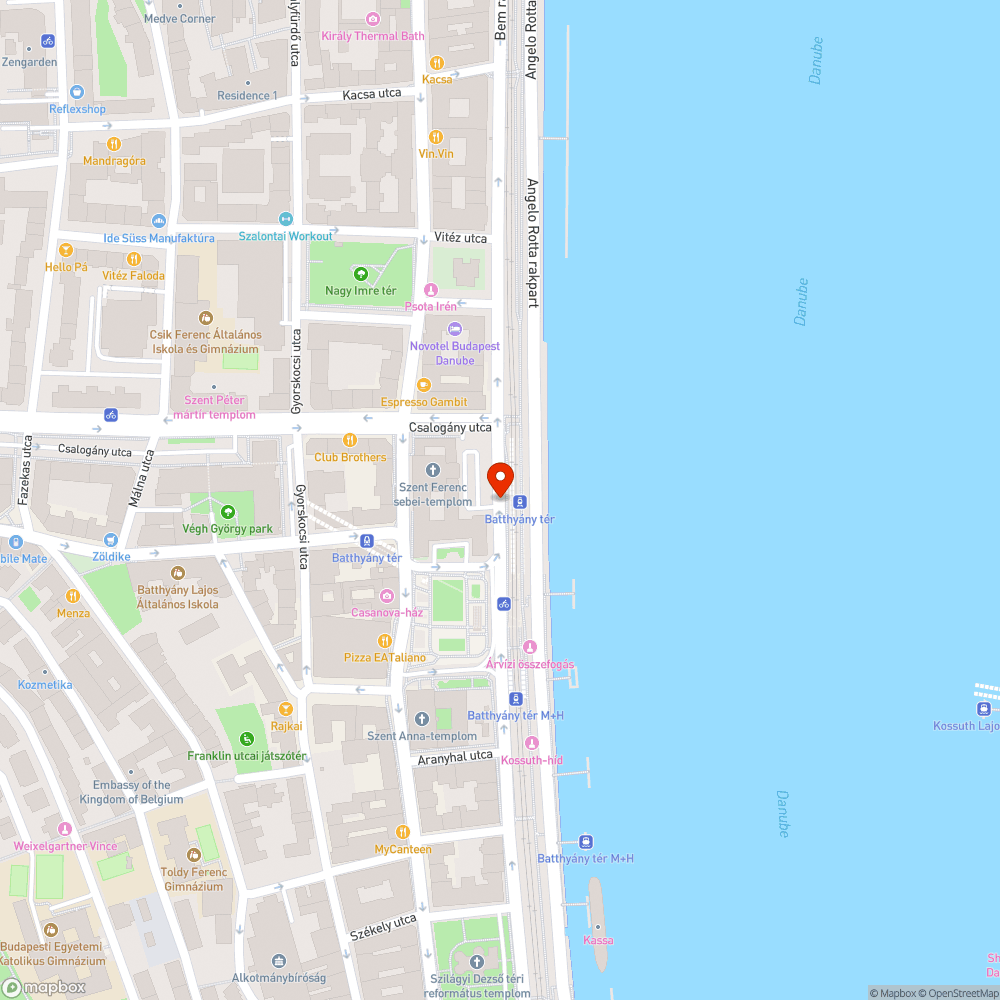 19 villamos, Batthyány téri megálló bejelentés helye