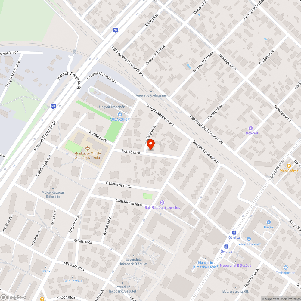 Sérült út bejelentés helye