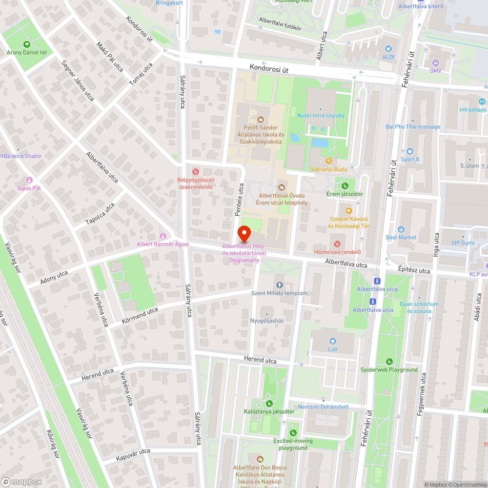 Kiszáradt fa bejelentés helye