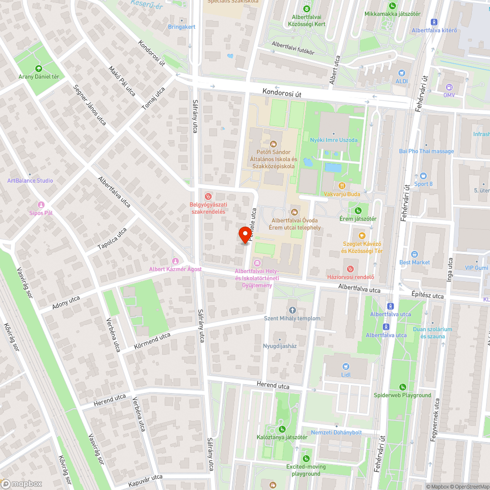 Üres fahely bejelentés helye