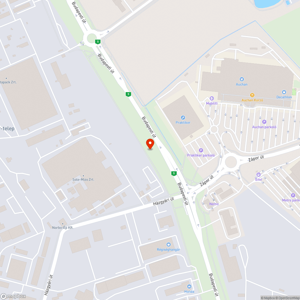 Dupla biciklisbuktató a Budapesi út kerékpárútján bejelentés helye