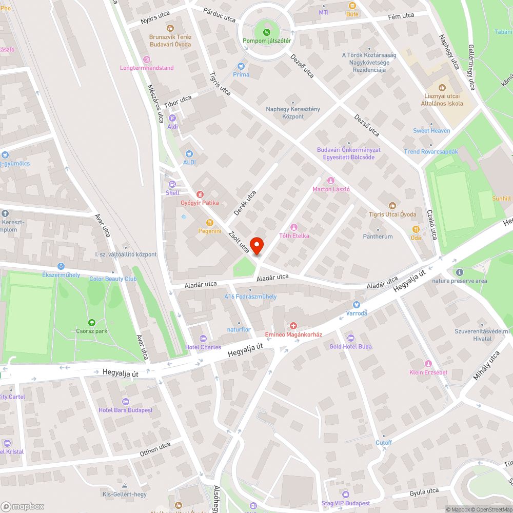 Kiszáradt fa bejelentés helye