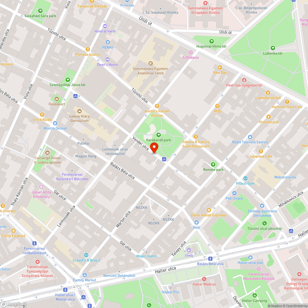 Süllyedő úttest bejelentés helye