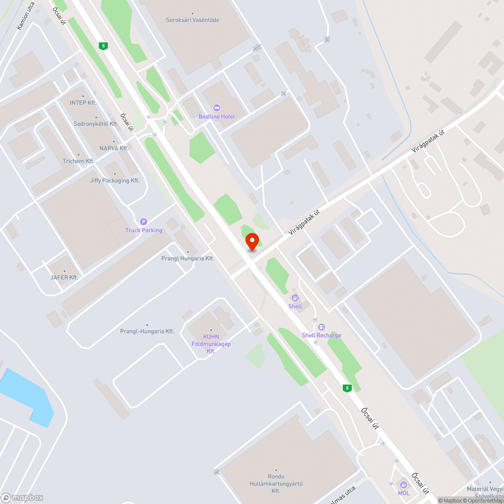 Sakktáblára emlékeztető útszakasz bejelentés helye