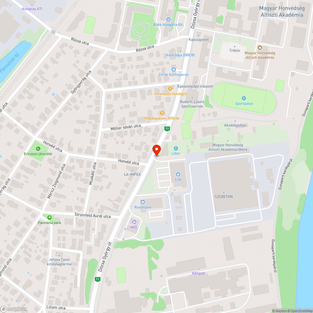 Rozsdás utcanévtábla bejelentés helye