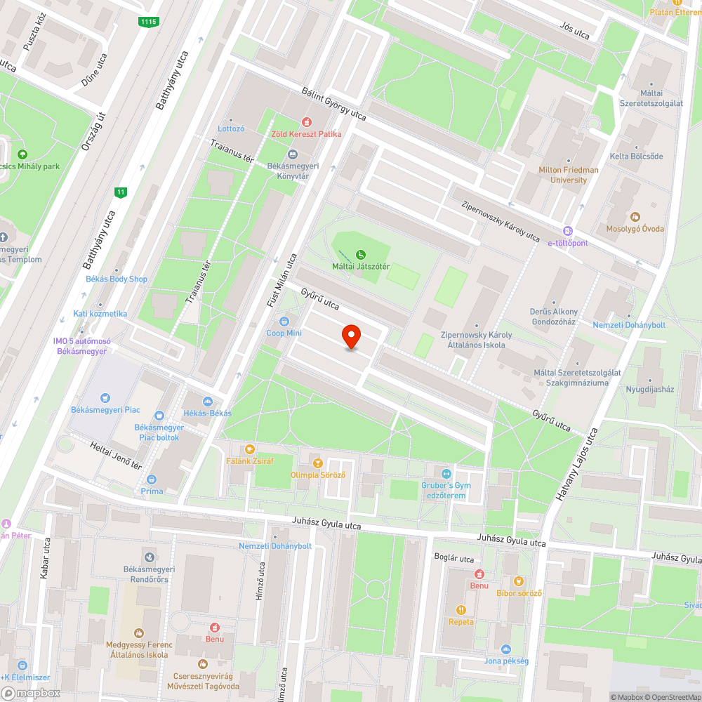 Kidőlt fa bejelentés helye