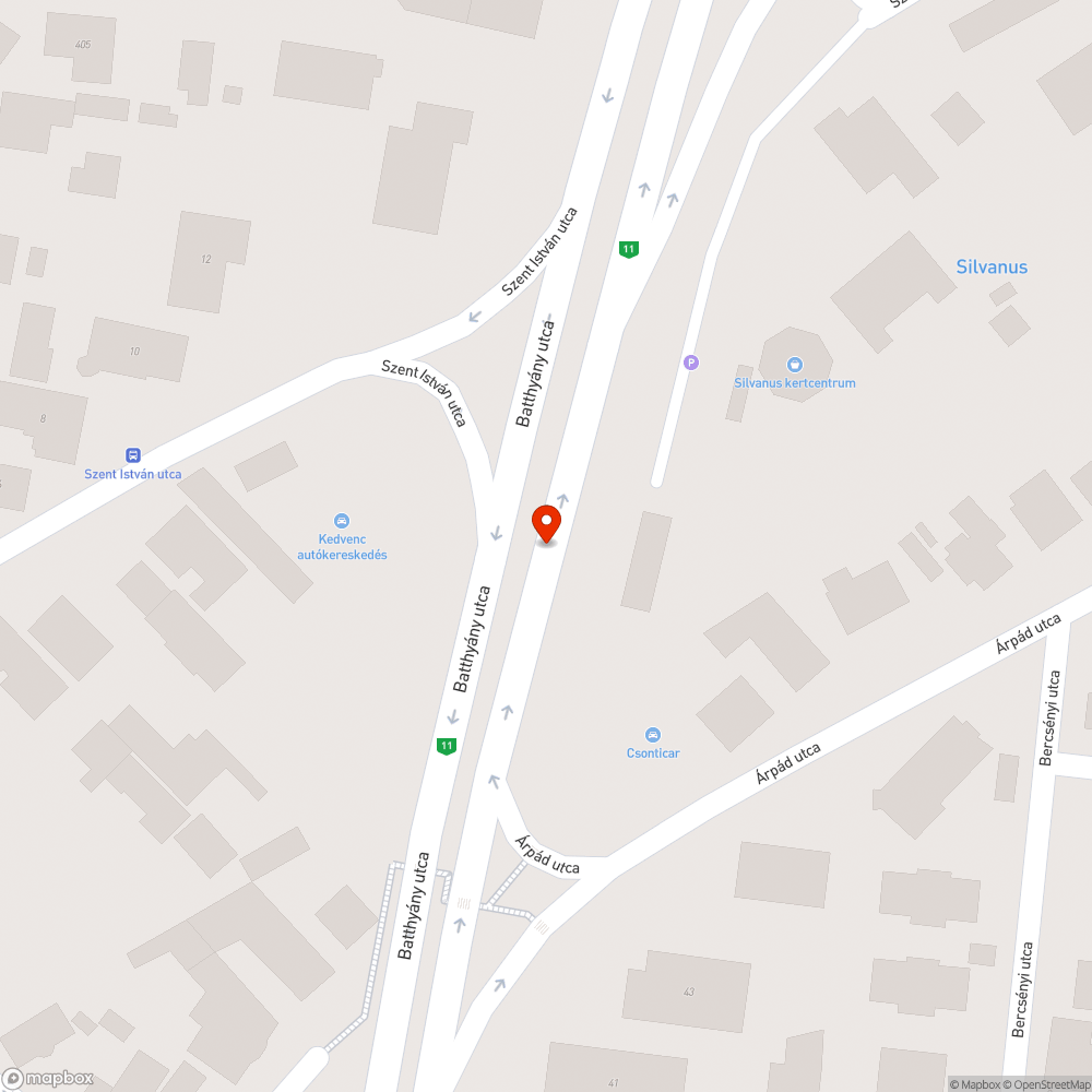 Repedezett, kátyús útszakasz bejelentés helye