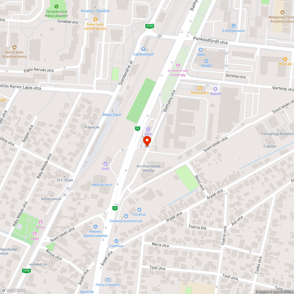 Megdőlt tábla bejelentés helye