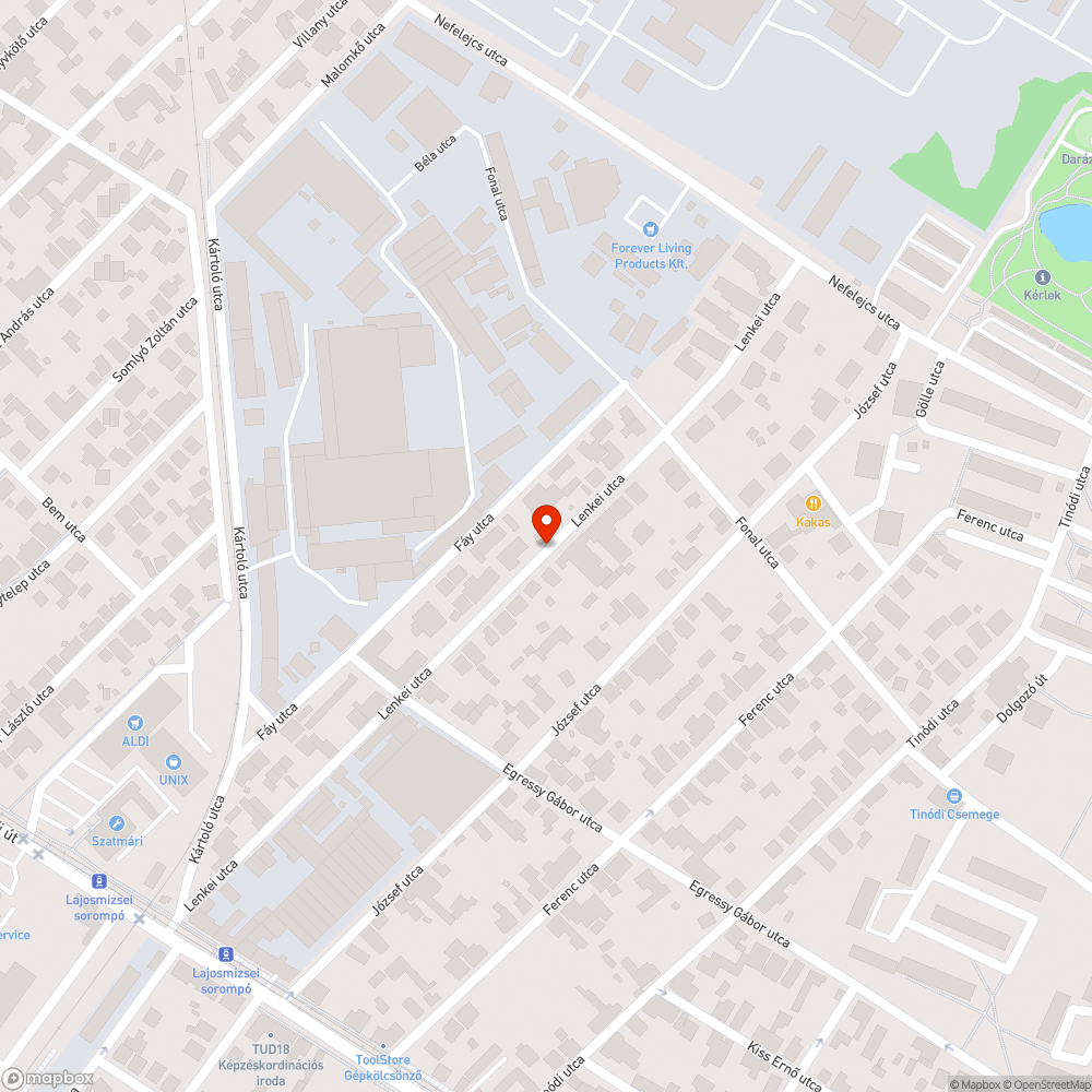 Magas zajszint,  forgalom mellék utca a kertváros részen bejelentés helye