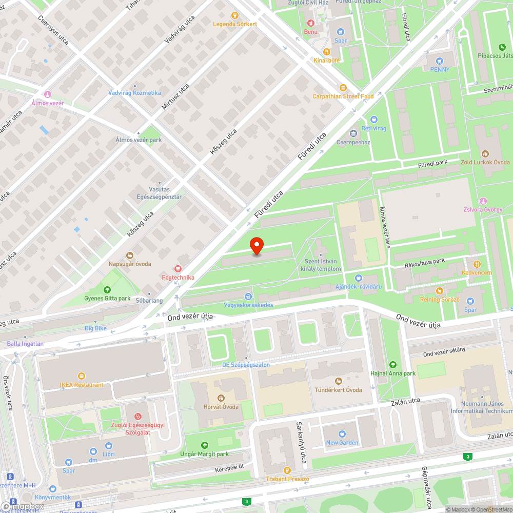 Elhagyott nyitott jármű bejelentés helye