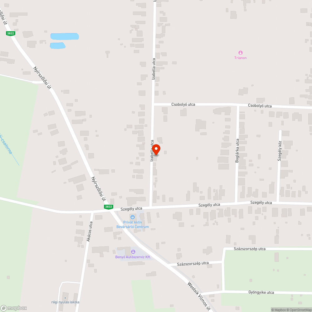 Süllyedt aszfalt bejelentés helye