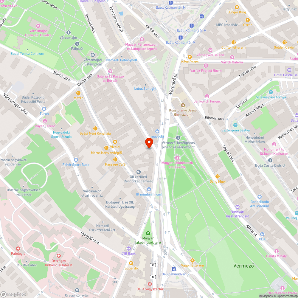 Kiszáradt faág bejelentés helye