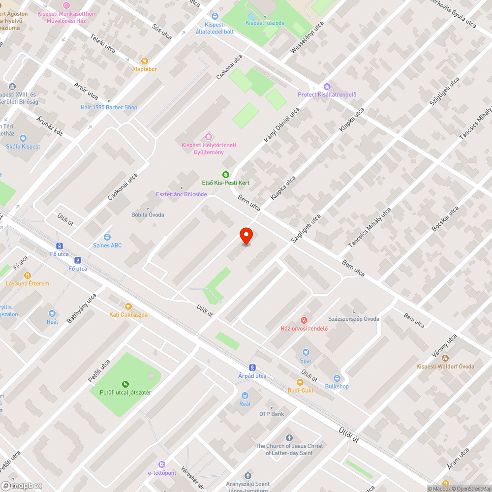 Hiányzó járdaburkolat bejelentés helye