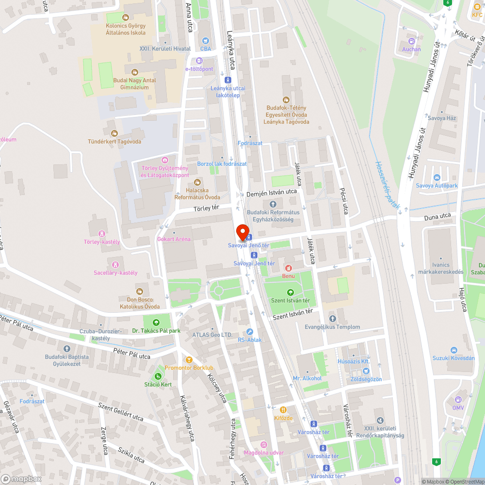 Úthibák bejelentés helye