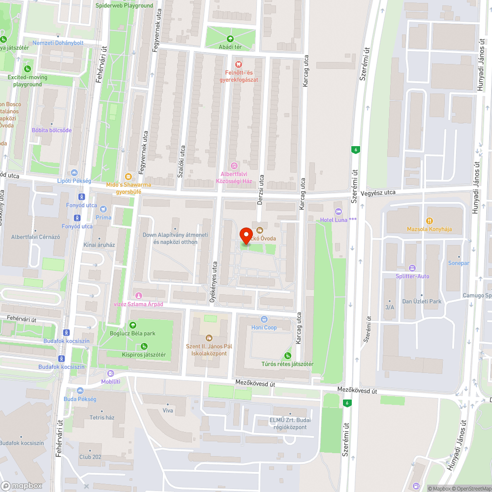 Tönkrement kültéri fitneszgép a Tiszavirág játszótéren bejelentés helye